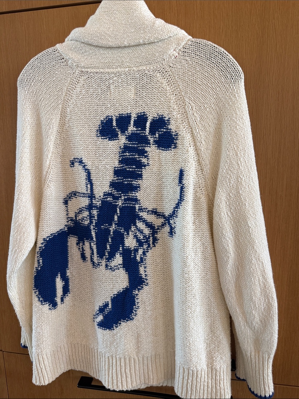 Anthropologie Maeve Lobster Cardigan Sweater Cream Color size Small - Picture 14 of 16